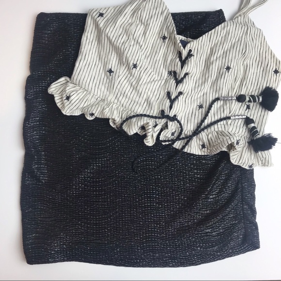 BCBG Bodycon mini Skirt metallic black D - Picture 3 of 6